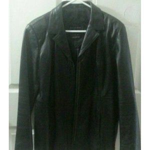 Womens Black Genuine Soft Lambskin Jacket Size M